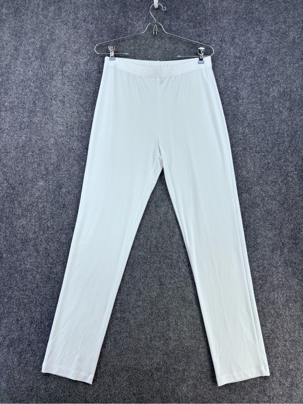 Clara Sunwoo Classic Preppy White Comfy Pull On Pants Women’s M Made In USA